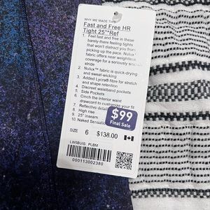 Fast and free lululemon. Size 6 new with tags